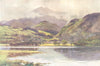 Coniston Lake, Lake district. Cumbria. By Ernest Haslehust 1920 old print