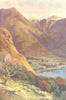 Head of Buttermere & Honister Crag, Lake district. Ernest Haslehust 1920 print