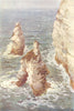 Flamborough. King & Queen Rocks, Scarborough. Yorkshire. Ernest Haslehust 1920
