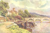 Richmond. London. By Ernest Haslehust 1920 old antique vintage print picture