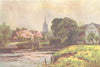 Marlow Lock. Buckinghamshire. By Ernest Haslehust 1920 old antique print