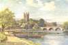 Henley. Oxfordshire. By Ernest Haslehust 1920 old antique print picture
