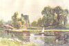 Cookham Church. Berkshire. By Ernest Haslehust 1920 old antique print picture