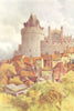 The Curfew Tower, Windsor Castle. Berkshire. By Ernest Haslehust 1920 print