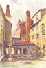 The Canons' Cloisters , Windsor Castle. Berkshire. By Ernest Haslehust 1920