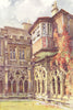 Anne Boleyn's window, Dean's Cloisters, Windsor Castle. Ernest Haslehust 1920