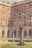 Fountain Court, Hampton Court. London. By Ernest Haslehust 1920 old print