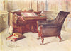 SCOTLAND. Sir Walter Scott's desk & Elbow Chair, study, Abbotsford 1912 print