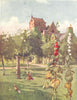 SCOTLAND. Darnick Tower 1912 old antique vintage print picture