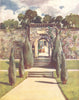 SCOTLAND. The Garden, Abbotsford 1912 old antique vintage print picture