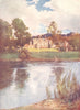 SCOTLAND. Abbotsford from the river Tweed 1912 old antique print picture