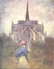 PARIS. Notre Dame 1909 old antique vintage print picture