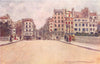 PARIS. Houses and shops on the Seine 1909 old antique vintage print picture