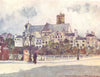PARIS. Au Bord de La Seine 1909 old antique vintage print picture