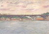 PARIS. Early Morning on the Seine 1909 old antique vintage print picture