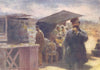 PARIS. A Stroll on the Boulevard 1909 old antique vintage print picture