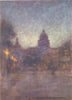 PARIS. Paris by night 1909 old antique vintage print picture