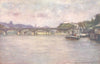 PARIS. The Pont des Arts(Late Afternoon) 1909 old antique print picture