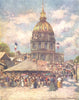 PARIS. Hotel des Invalides en Fete 1909 old antique vintage print picture