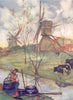 NETHERLANDS. South Holland. The little Water-Mill 1904 old antique print