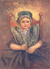 NETHERLANDS. South Holland. A little Maiden 1904 old antique print picture