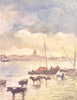 NETHERLANDS. Overijssel. The River Ysel 1904 old antique vintage print picture