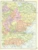 ENGLAND. England-Plate III; Small map 1912 old antique vintage plan chart