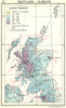 SCOTLAND. Scotland. Climate; Small map 1912 old antique vintage plan chart