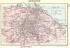 SCOTLAND. Edinburgh; Small map 1912 old antique vintage plan chart