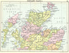 SCOTLAND. Scotland-Plate I; Small map 1912 old antique vintage plan chart