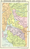 SCOTLAND. Trossachs and Lower Clyde; Small map 1912 old antique plan chart
