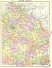 FRANCE. France-Plate I; Small map 1912 old antique vintage plan chart