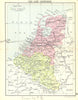 BENELUX. The Low Countries; Small map 1912 old antique vintage plan chart