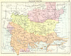 BALKANS. Balkan States; Small map 1912 old antique vintage plan chart