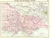 AUSTRALIA. Victoria and the Federal District; Small map 1912 old antique