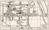 ITALY. Aosta 1930 old vintage map plan chart