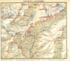 SWITZERLAND. Environs of Leukerbad 1930 old vintage map plan chart
