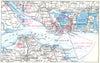 HANTS. Air-pilot's map of Hampshire & Isle Wight 1930 old vintage chart