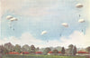 AIRCRAFT. Parachute descents 1930 old vintage print picture