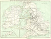 BRITISH ISLES. Sketch map of routes from England & Scotland to Ireland 1906