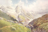 KASHMIR. Near the Kolahoi Glacier, Lidar Valley 1924 old antique print picture
