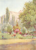 KASHMIR. The Takht-i-Suliman, from the Residency garden 1924 old antique print