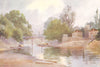 KASHMIR. Bridge of Burbur Shah, Chenar Bagh, Srinagar 1924 old antique print