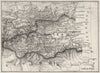 PYRÉNÉES-ORIENTALES. Pyrenees-Orientales 1878 old antique map plan chart