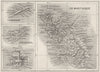 WEST INDIES. Martinique, Marie-Galante, Desirade, Iles Saintes 1878 old map
