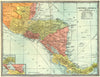 CENTRAL AMERICA. British Honduras Panama Nicaragua Canal Guatemala 1907 map