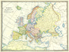 EUROPE POLITICAL. Austria-Hungary. Turkey in Europe 1907 old antique map chart