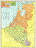 NETHERLANDS BELGIUM LUXEMBOURG. Amsterdam & Brussels inset 1907 old map