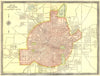 ATLANTA town/city plan. Georgia 1907 old antique vintage map chart