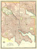 BALTIMORE town/city plan. CBD. Maryland 1907 old antique map chart